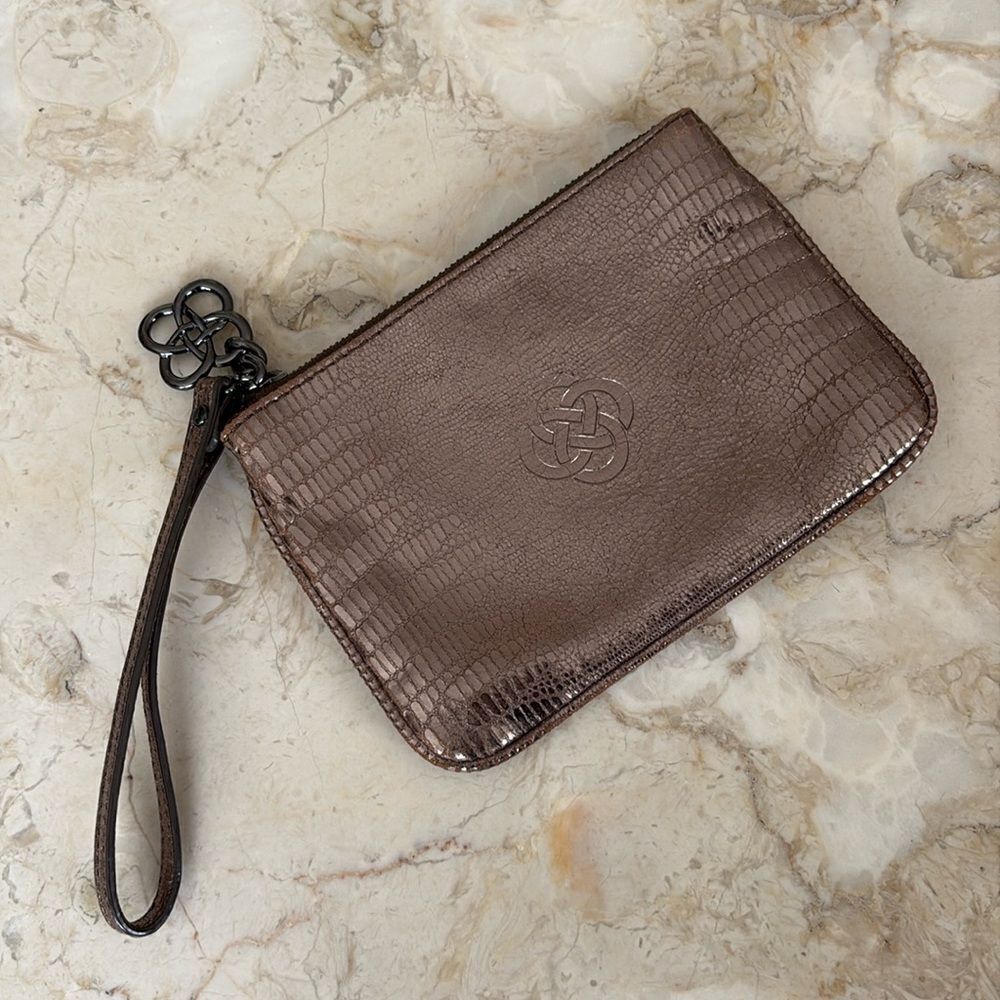 Stella & Dot Metallic Faux Leather Wristlet Wallet